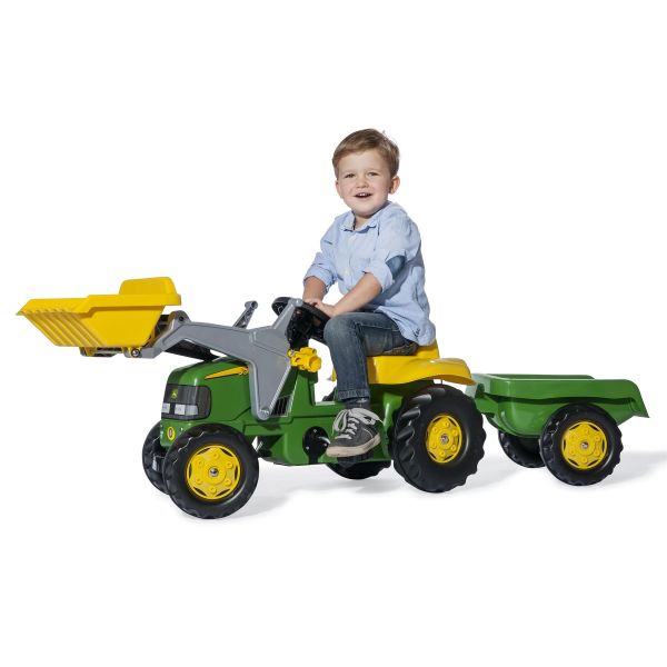 Rolly Toys John Deere Tractor and Frontloader &amp; Trailer Ride On