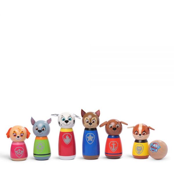 Paw Patrol Wooden Character Bowling Skittles