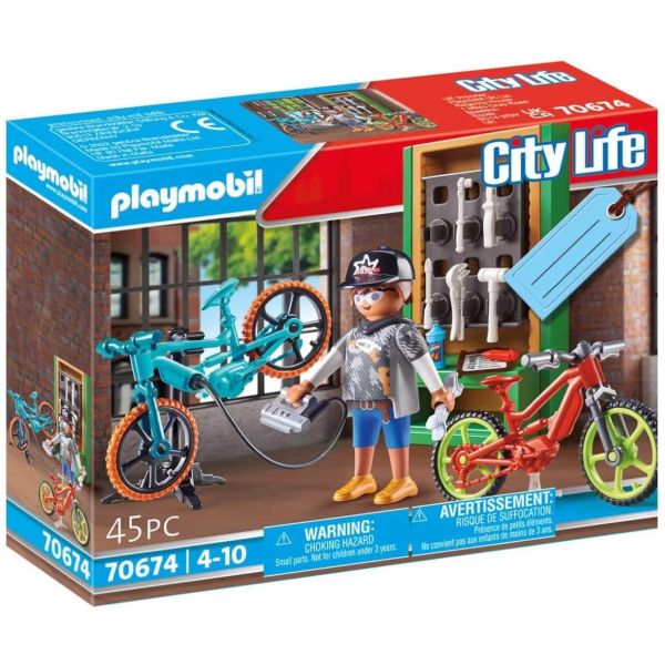 Playmobil City Life Bike Workshop Gift Set 70674