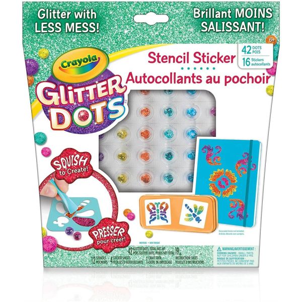 Crayola Glitter Dots Stencil Stickers