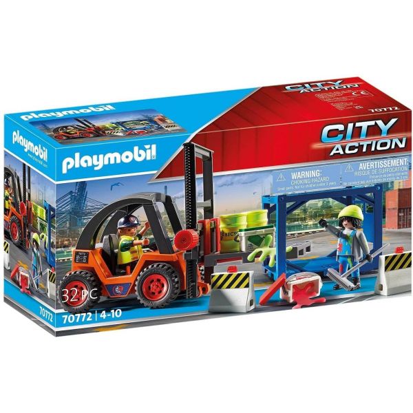 Playmobil City Action Cargo Forklift with Freight 70772