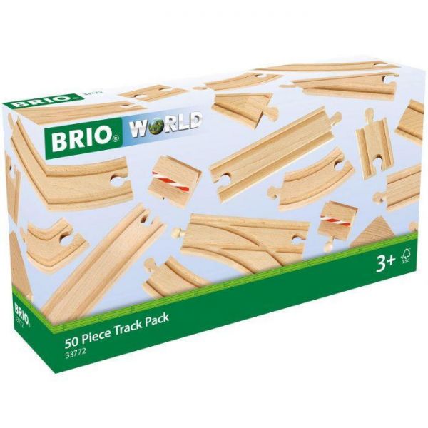 BRIO World 50 Piece Wooden Track Set