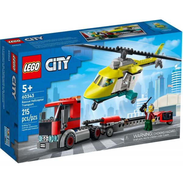 Lego City Rescue Helicopter Transport 60343