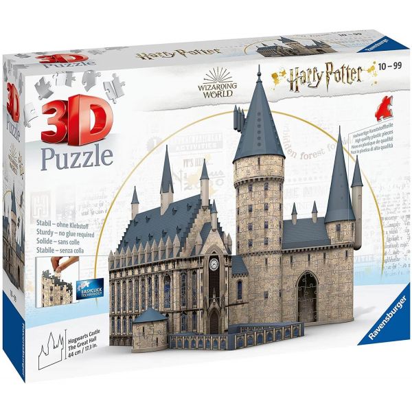 Harry Potter 3D Hogwarts Castle The Great Hall 540 Piece Jigsaw Puzzle