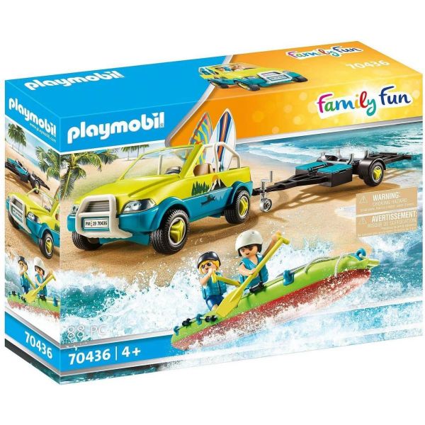 Playmobil Family Fun Beach Hotel Car with Canoe 70436