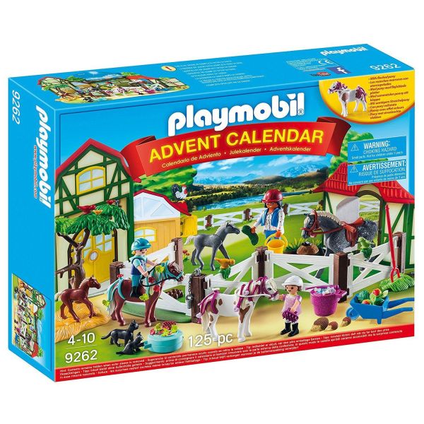 Playmobil Advent Calendar Farm with Flocked Horse 9262