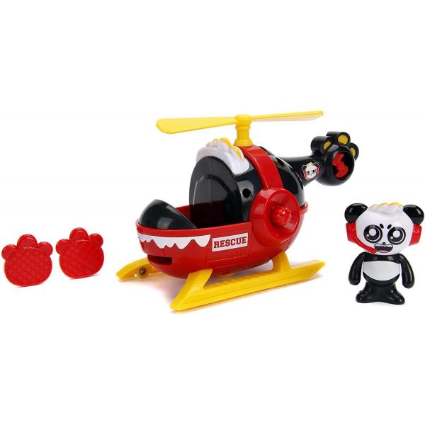 Ryan&#039;s World Rescue Helicopter and Panda Figure