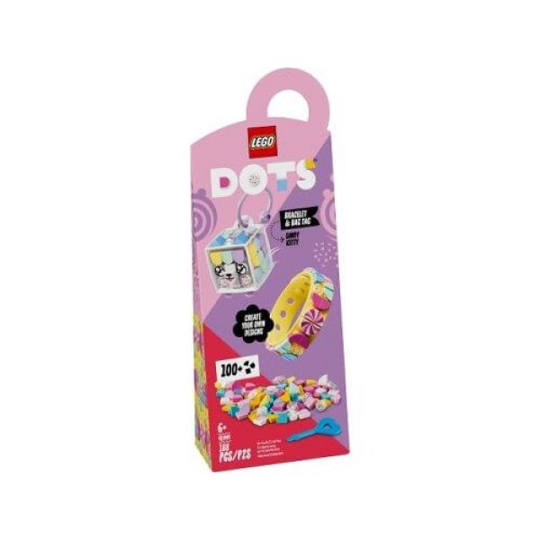 Lego Dots Candy Kitty Bracelet and Bag Tag 41944