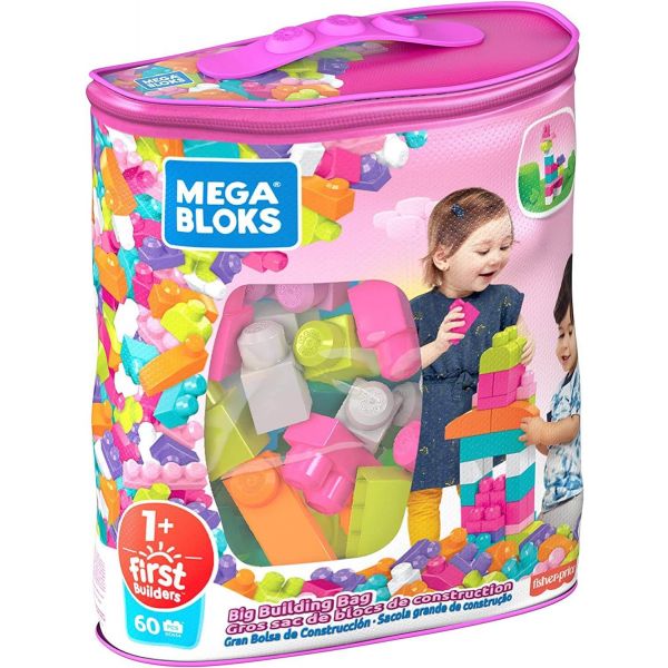 Mega Bloks 60 Pieces Pink Building Bag