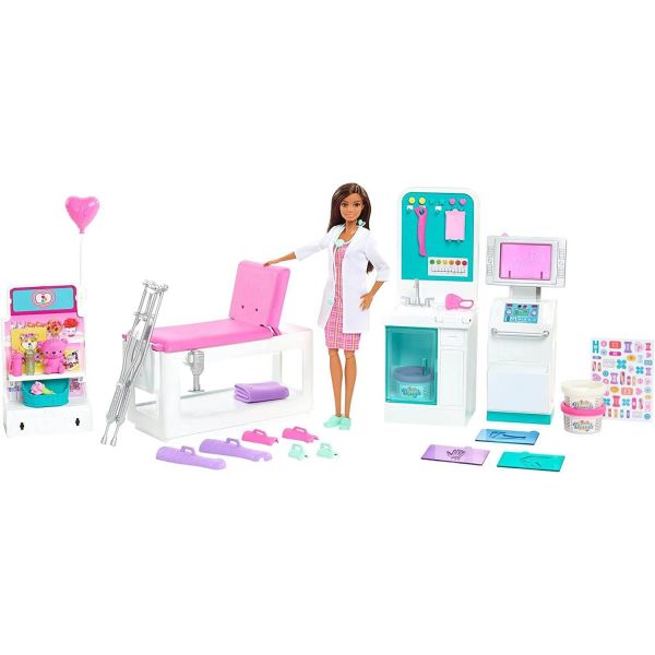 Barbie Fast Cast Clinic Doll Playset