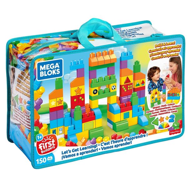 Mega Bloks 150 Piece Bag First Builders Lets Get Learning Building Blocks
