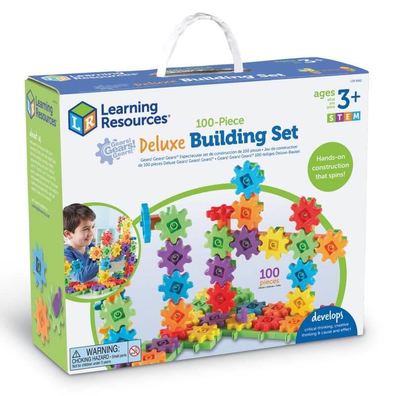 100 Pieces Gears Gear Toy Ages 4+ Learning Resources Gears Gears Deluxe Building Set 